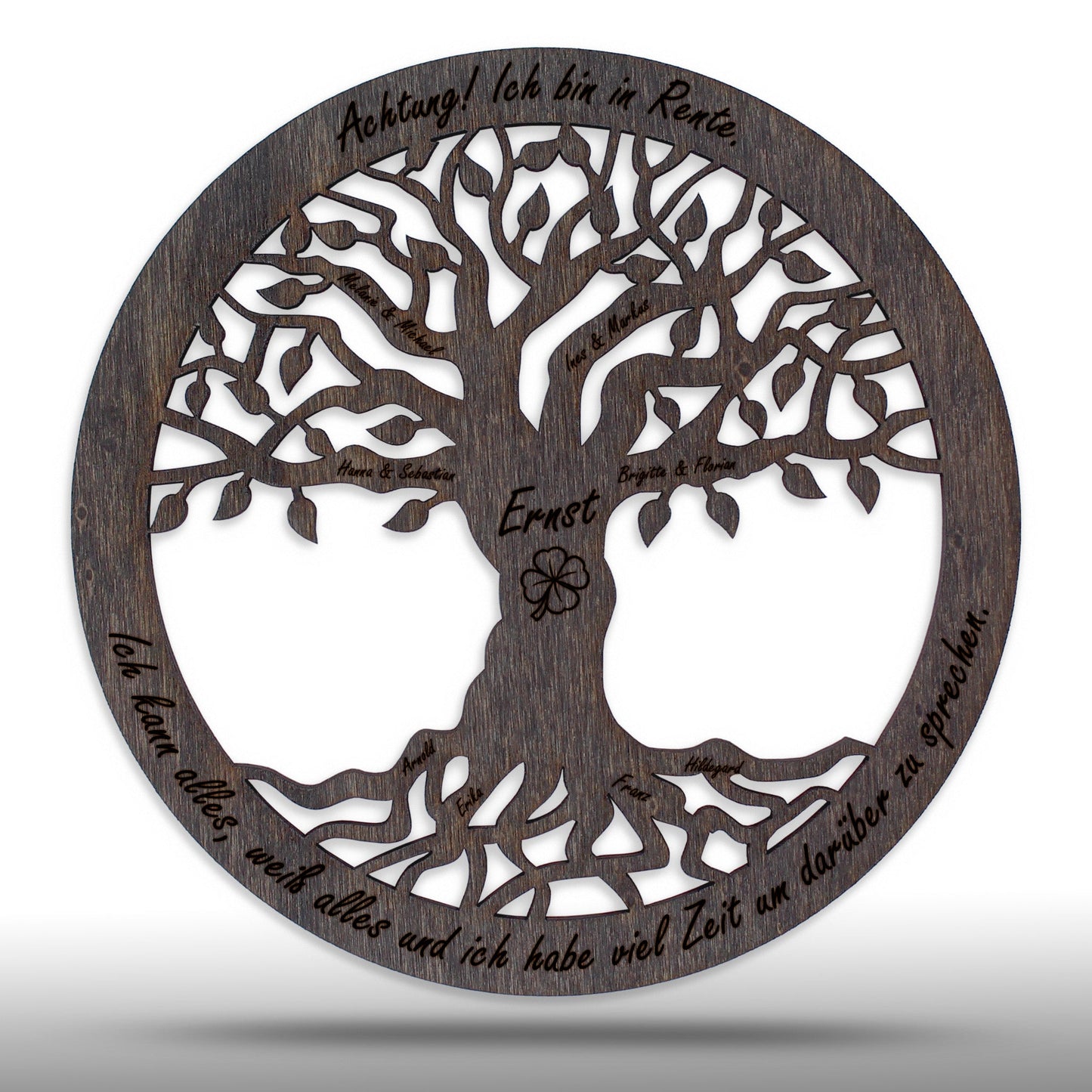 Wandbild Baum des Lebens "Pension/Ruhestand/Rente", personalisiert - Nanino Design Onlineshop -