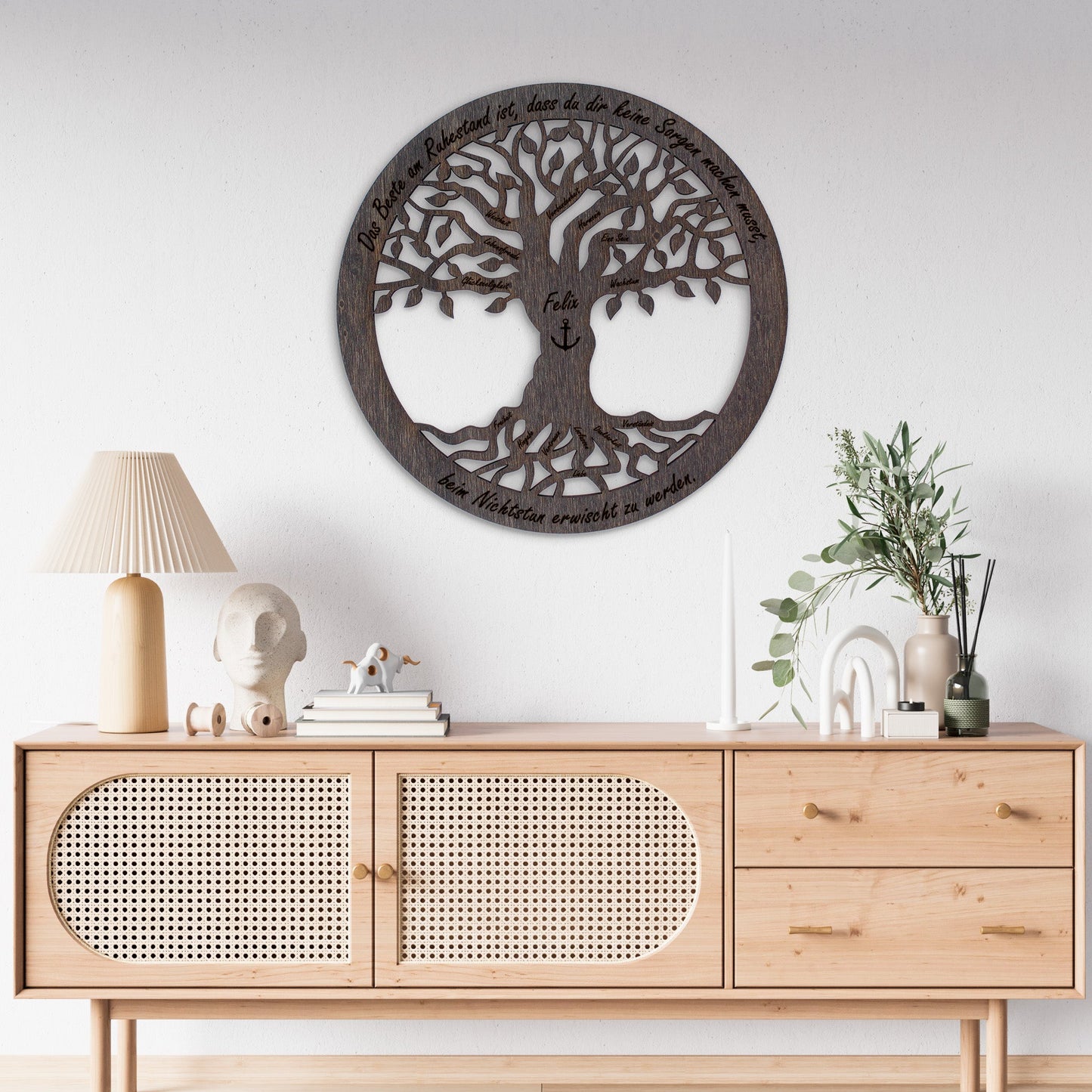 Wandbild Baum des Lebens "Pension/Ruhestand/Rente", personalisiert - Nanino Design Onlineshop -