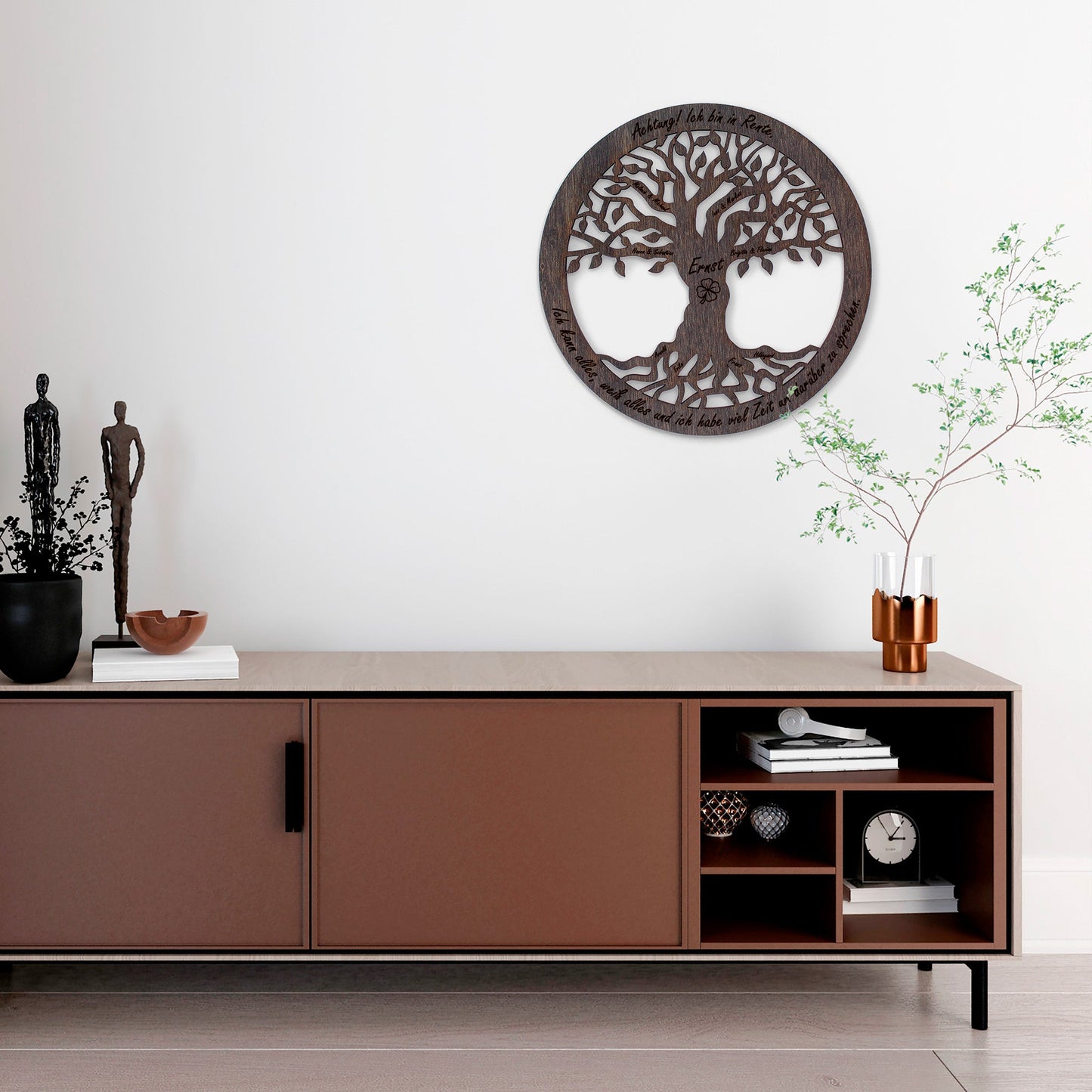 Wandbild Baum des Lebens "Pension/Ruhestand/Rente", personalisiert - Nanino Design Onlineshop -