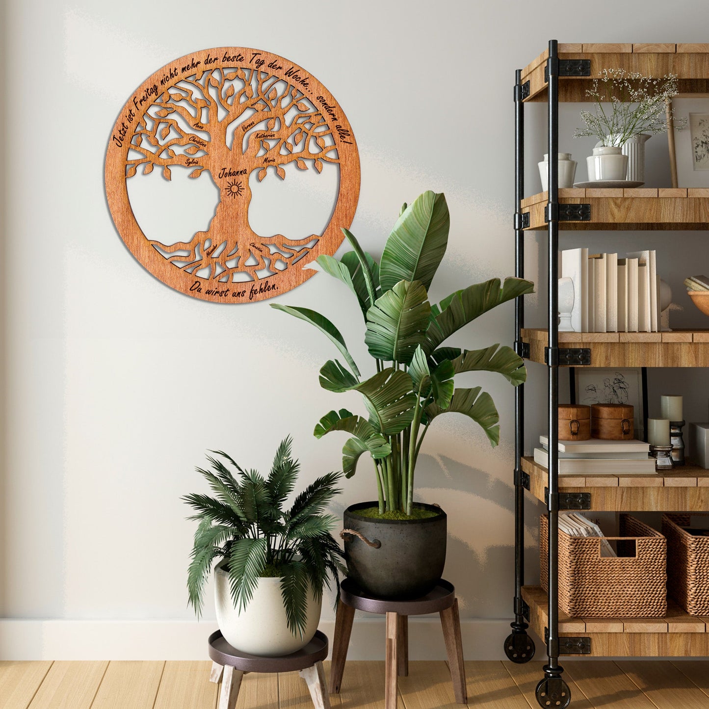 Wandbild Baum des Lebens "Pension/Ruhestand/Rente", personalisiert - Nanino Design Onlineshop -