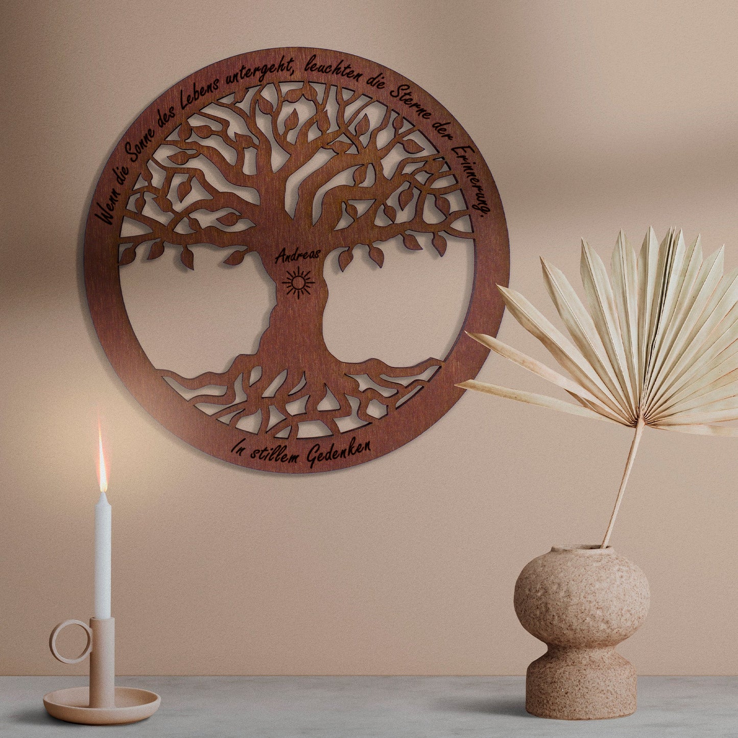 Wandbild Baum des Lebens "Trauer", personalisiert - Nanino Design Onlineshop -