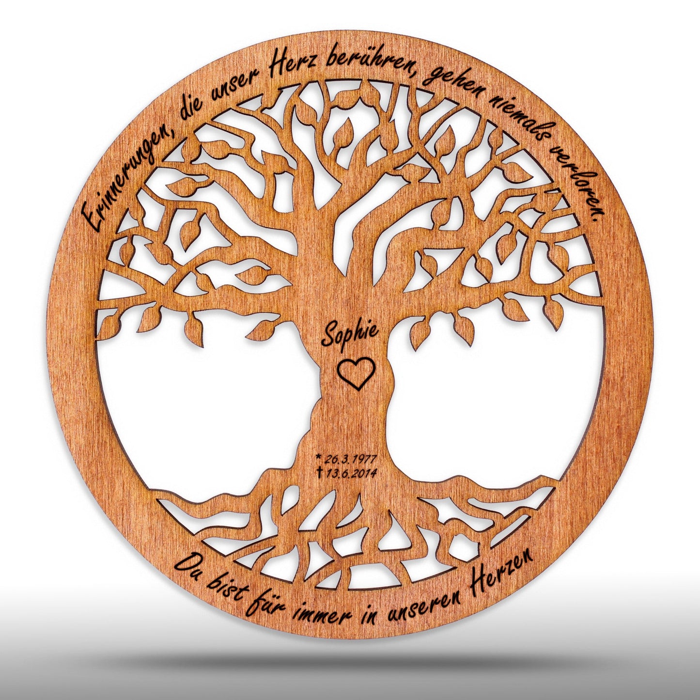 Wandbild Baum des Lebens "Trauer", personalisiert - Nanino Design Onlineshop -
