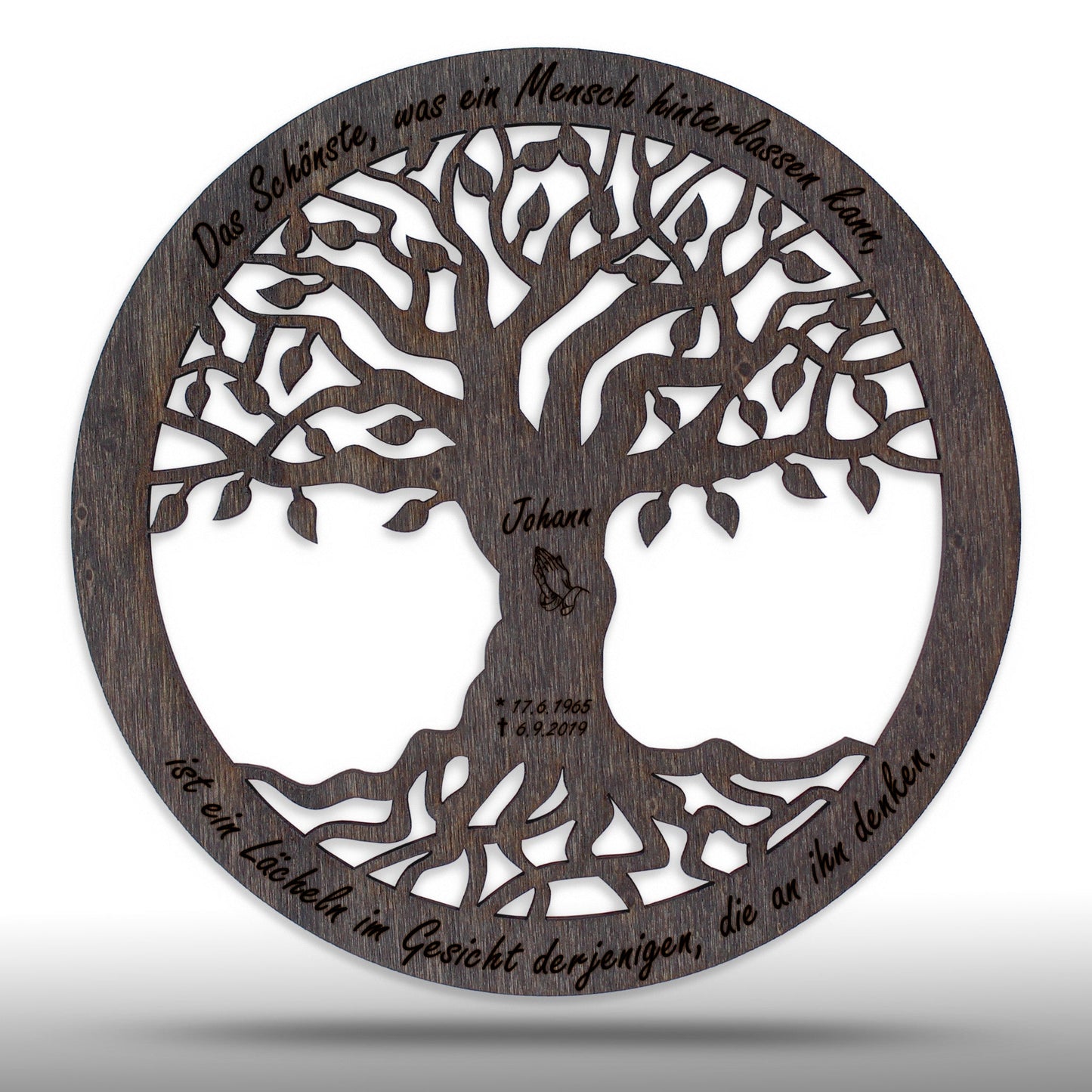 Wandbild Baum des Lebens "Trauer", personalisiert - Nanino Design Onlineshop -