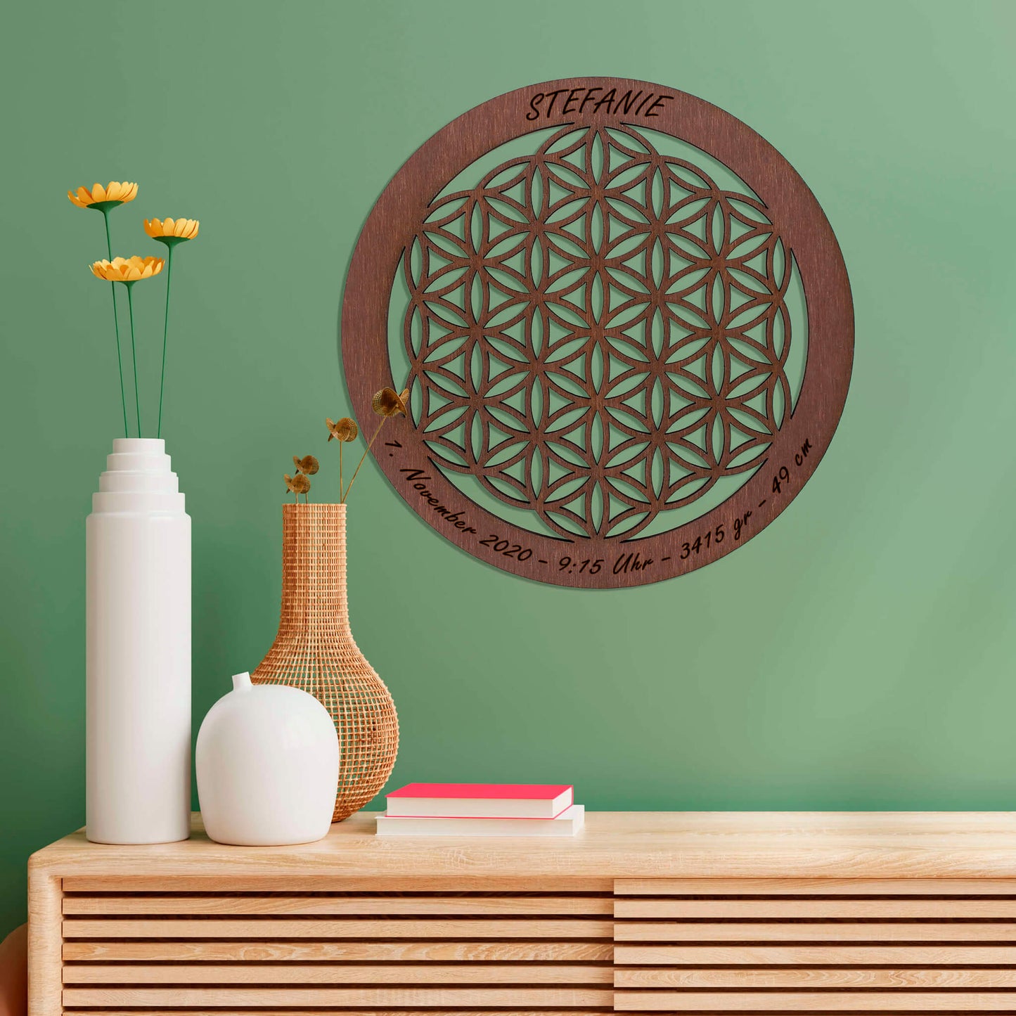 Wandbild Blume des Lebens, personalisiert - Nanino Design Onlineshop -