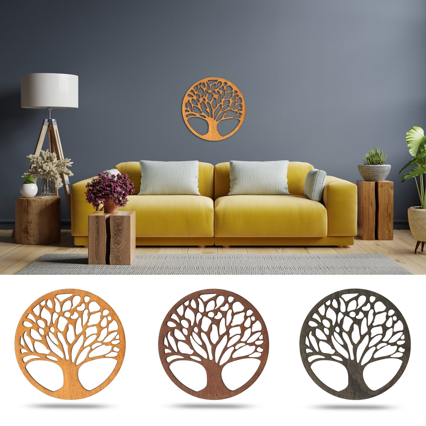 Wandbild Holz "Baum des Lebens" V4 - Nanino Design Onlineshop -