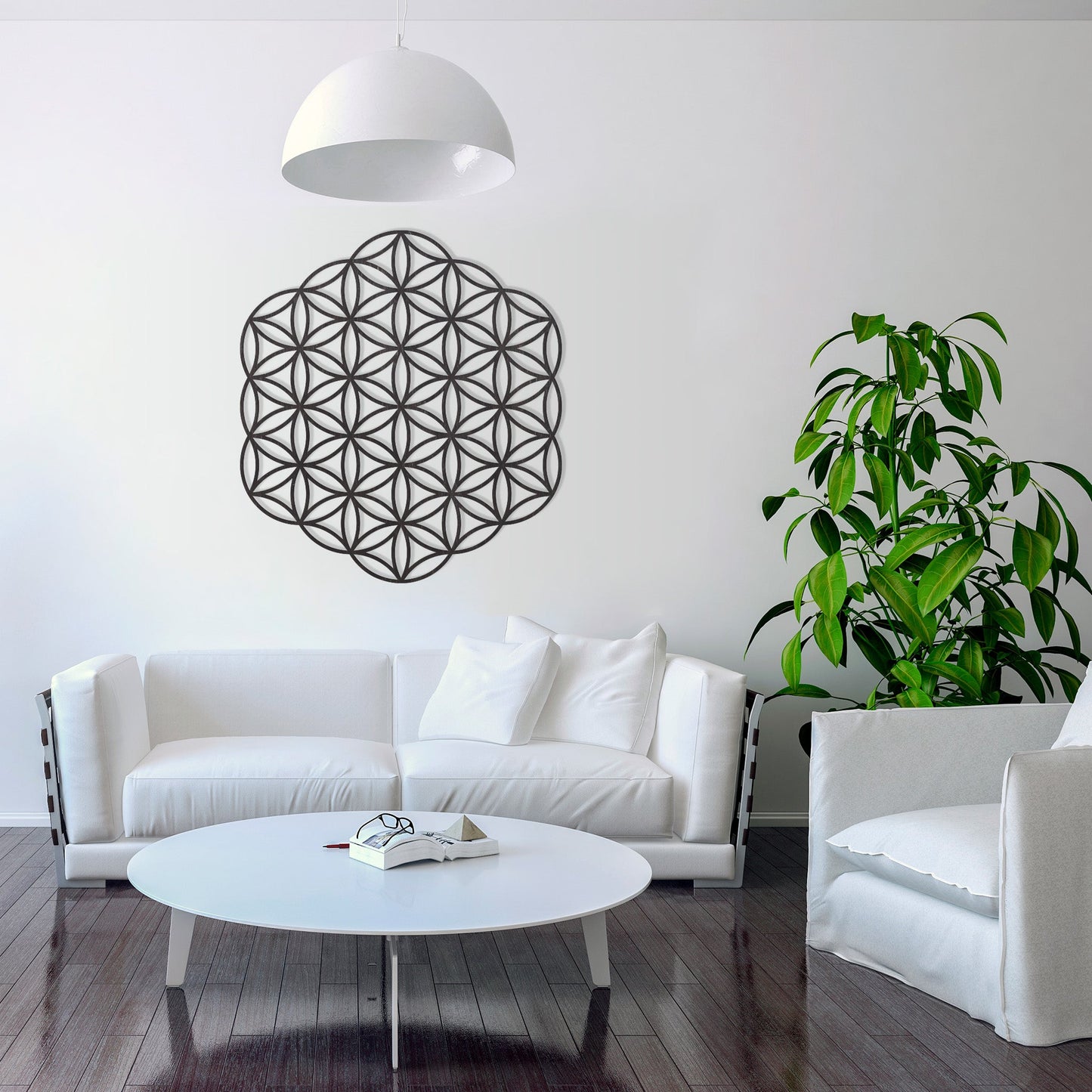 Wandbild Holz "Blume des Lebens" ohne Rand - Nanino Design Onlineshop -