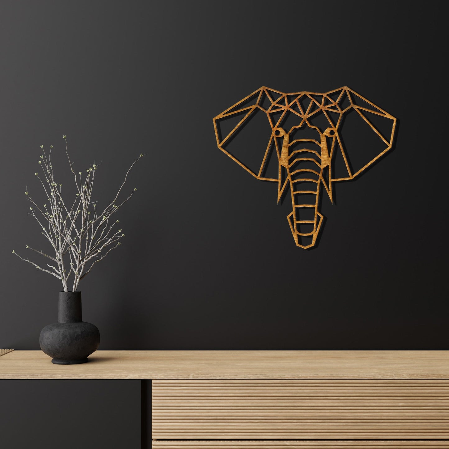 Wandbild Holz "Elefant" - Nanino Design Onlineshop -