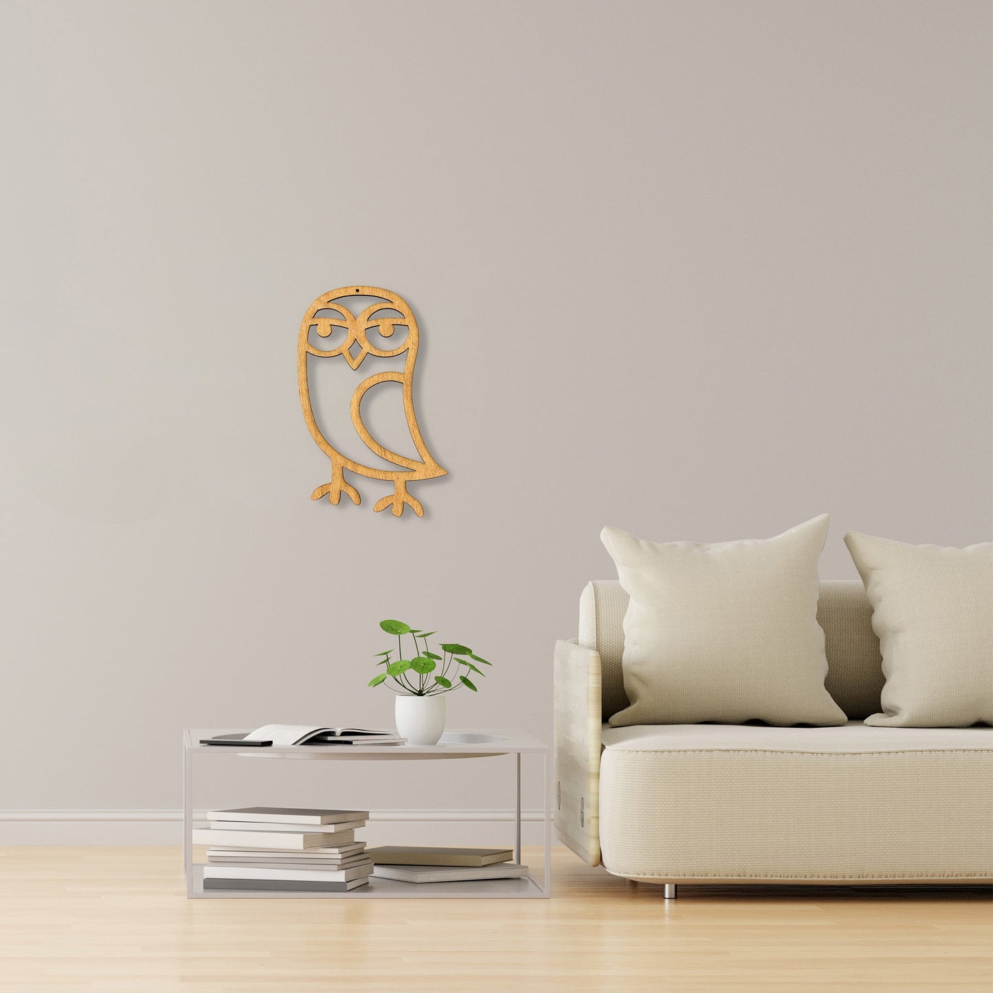 Wandbild Holz "Eule" - Nanino Design Onlineshop -