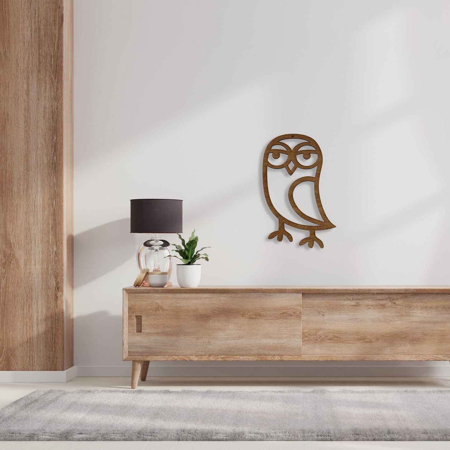 Wandbild Holz "Eule" - Nanino Design Onlineshop -