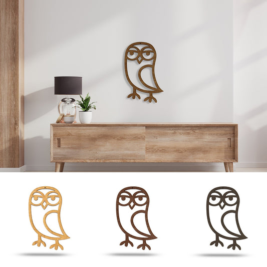 Wandbild Holz "Eule" - Nanino Design Onlineshop -