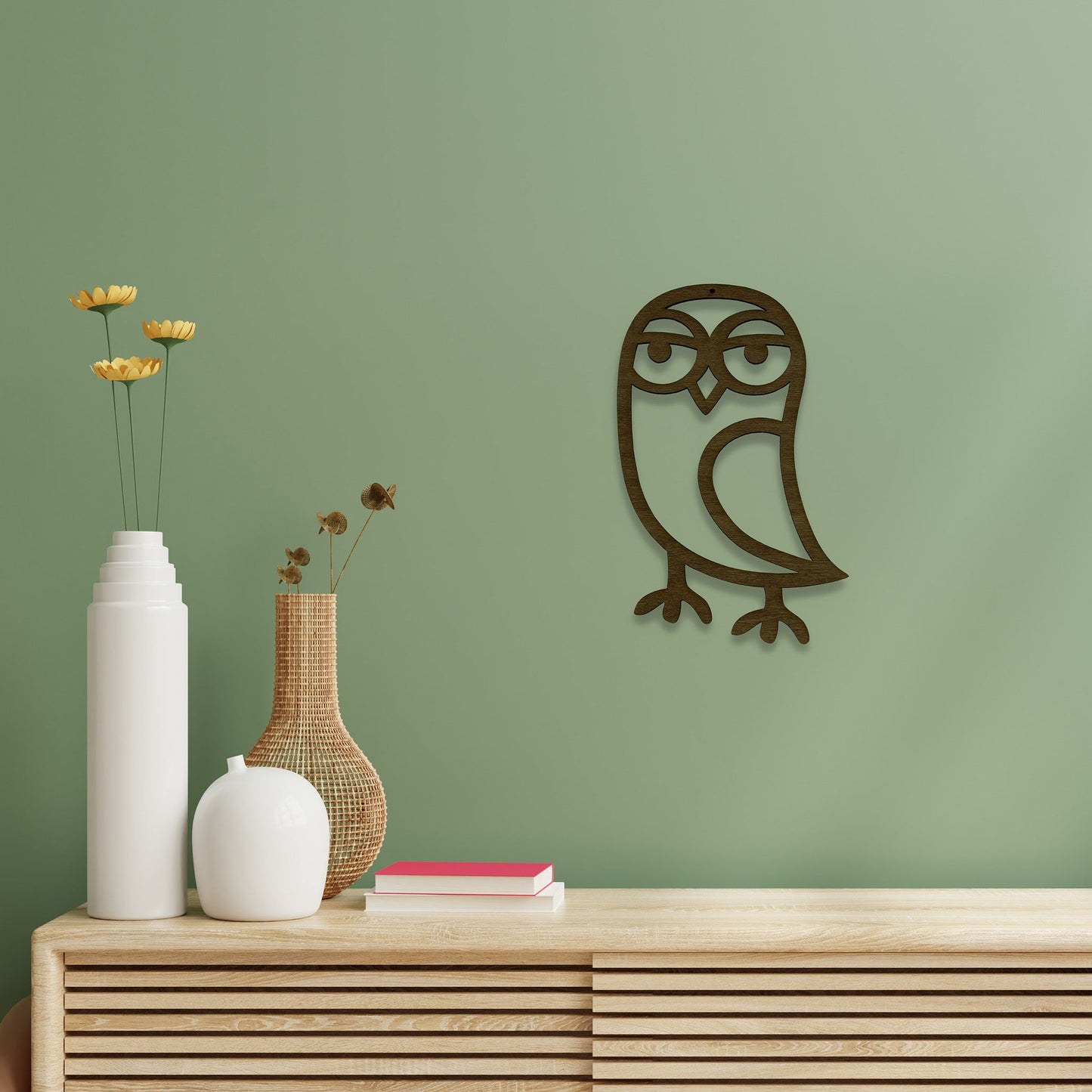 Wandbild Holz "Eule" - Nanino Design Onlineshop -
