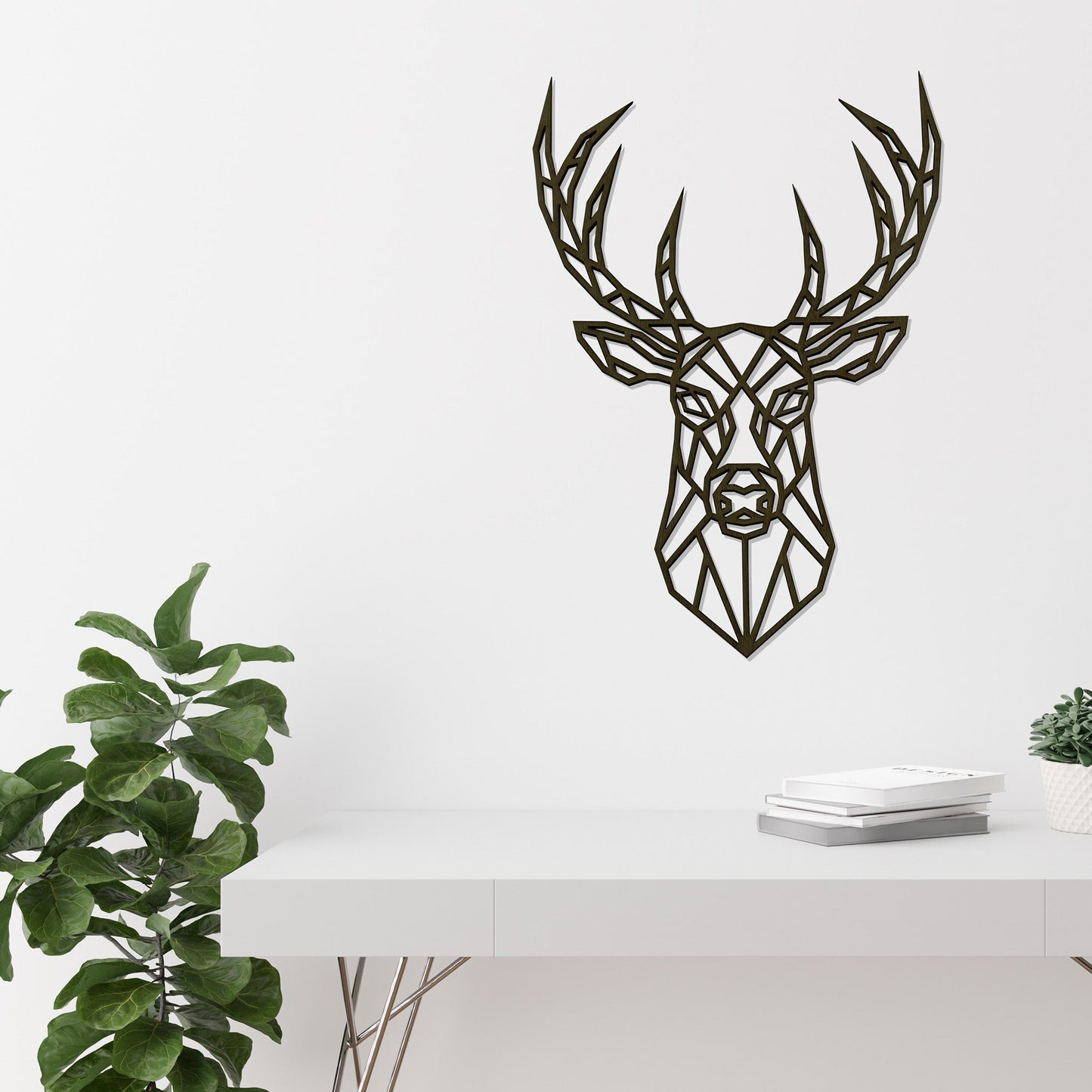 Wandbild Holz "Hirsch" - Nanino Design Onlineshop -