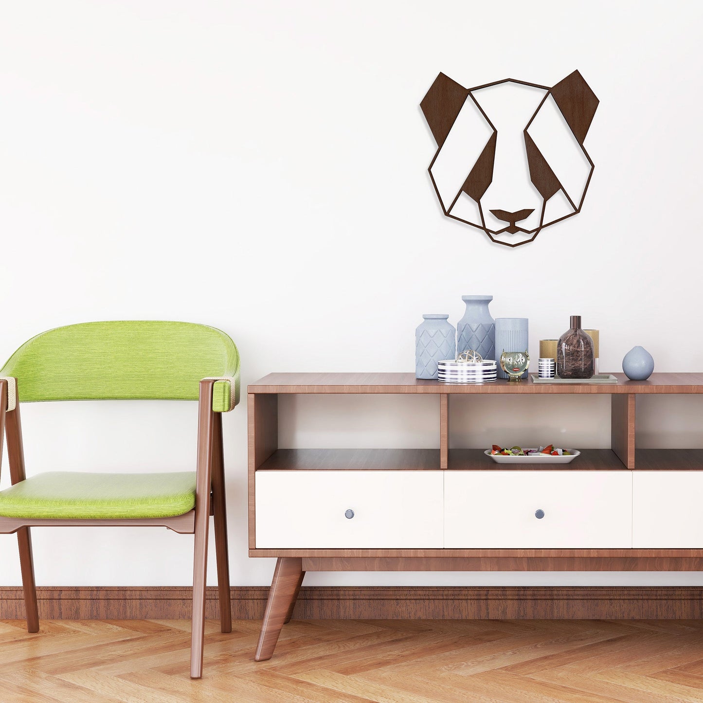 Wandbild Holz "Panda" - Nanino Design Onlineshop -