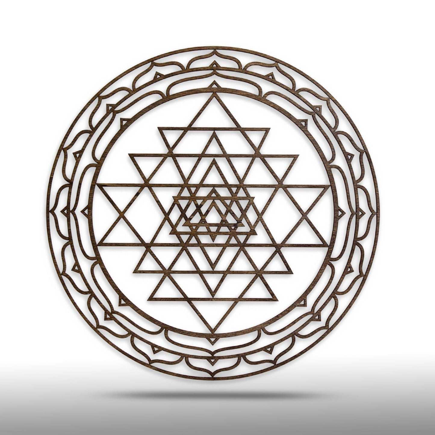 Wandbild Holz "Sri Yantra" - Nanino Design Onlineshop -