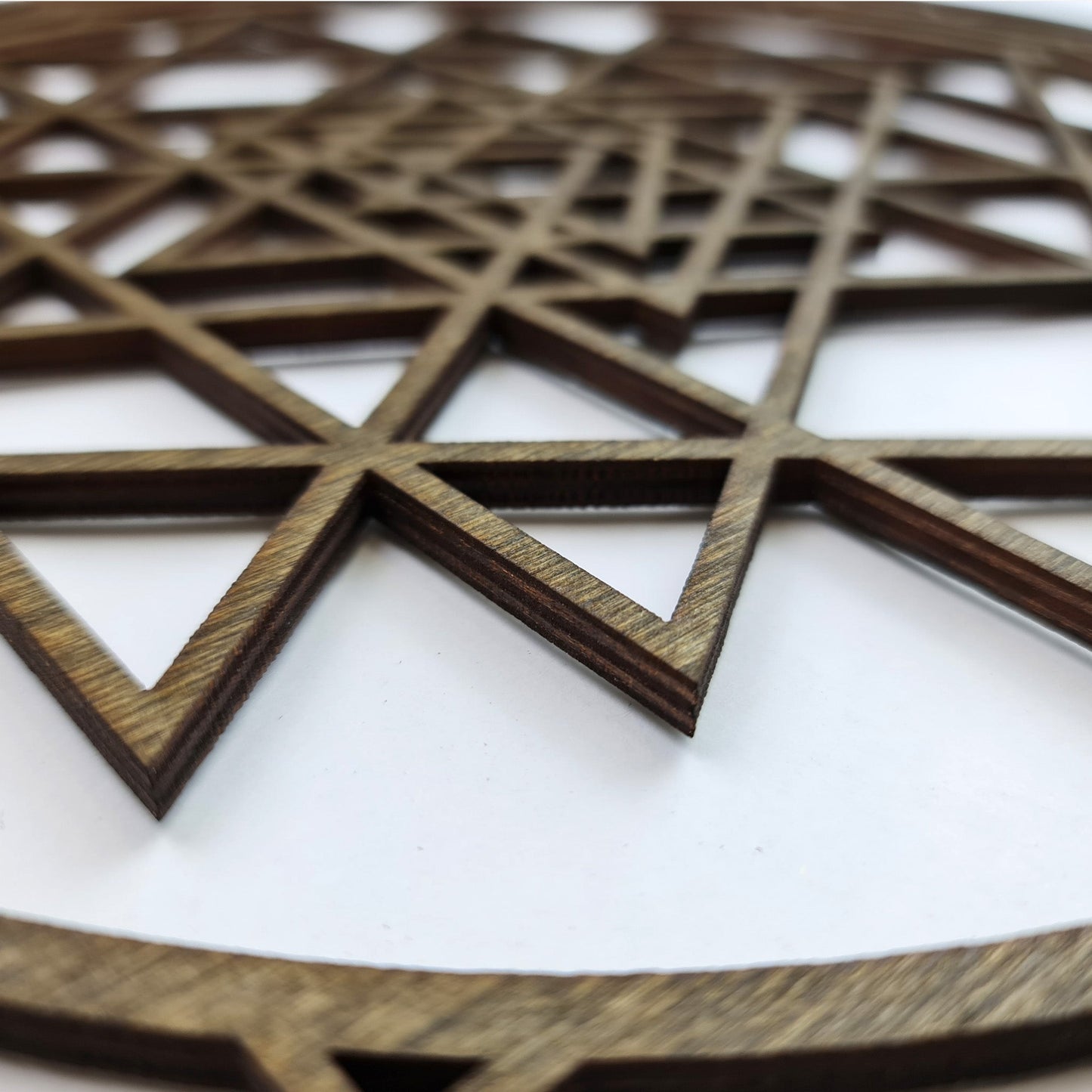 Wandbild Holz "Sri Yantra" - Nanino Design Onlineshop -