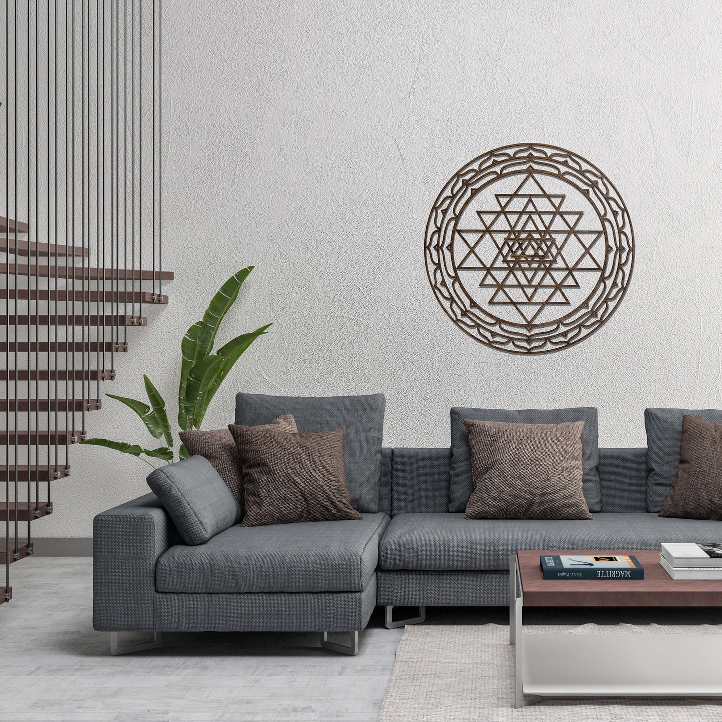 Wandbild Holz "Sri Yantra" - Nanino Design Onlineshop -