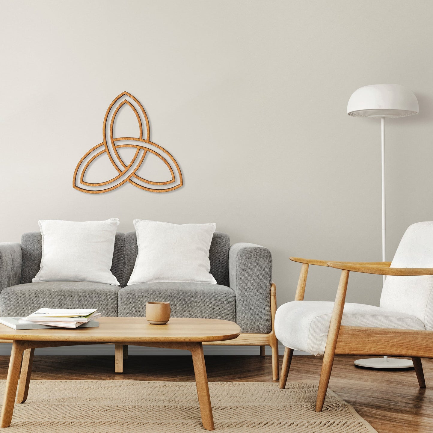 Wandbild Holz "Triquetra" - Nanino Design Onlineshop -