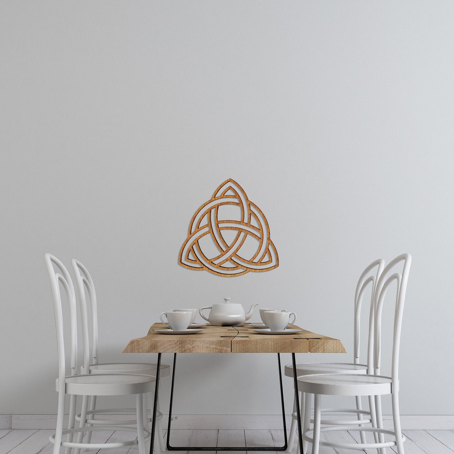 Wandbild Holz "Triquetra mit Kreis" - Nanino Design Onlineshop -