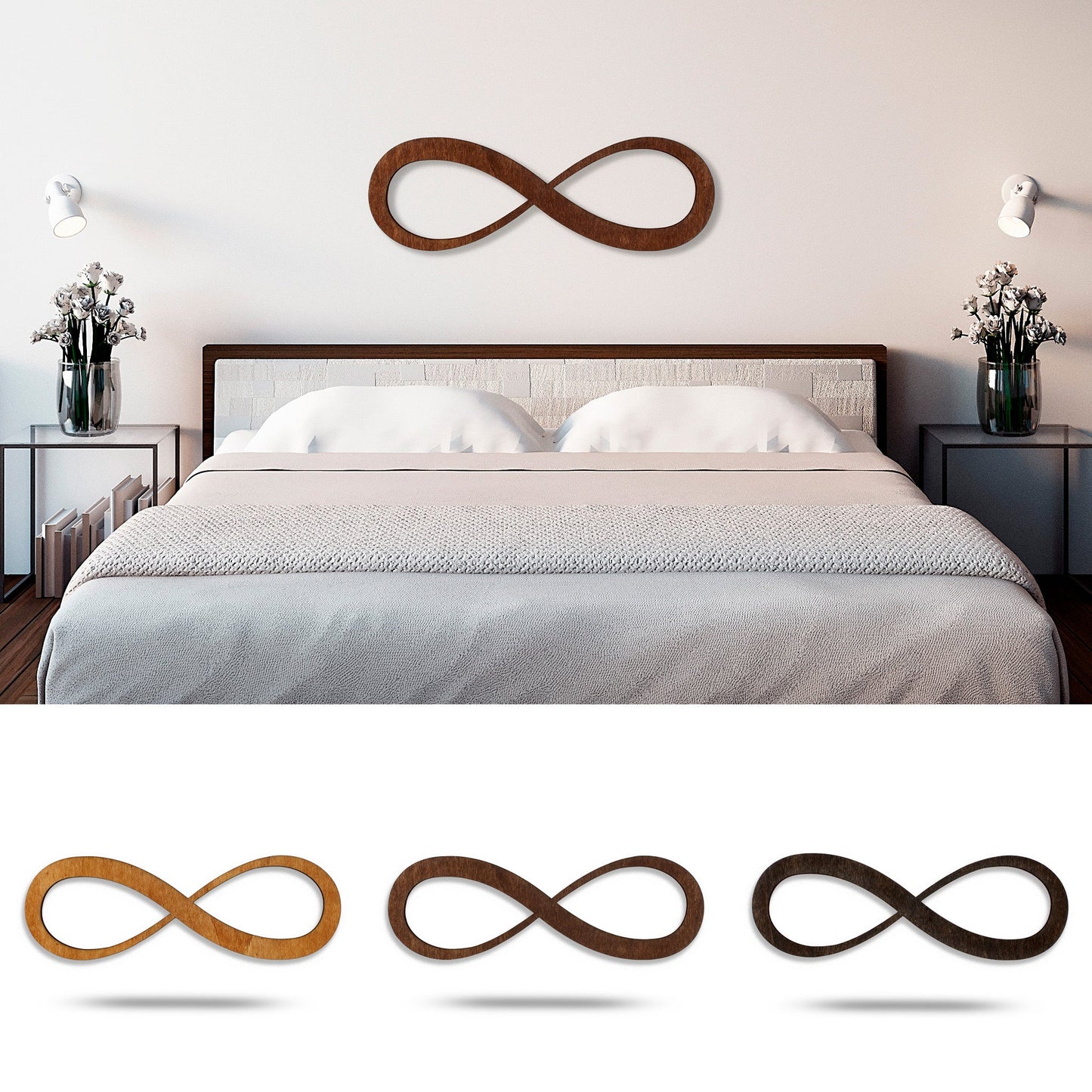 Wandbild Holz "Unendlichkeit/Liegende Acht" - Nanino Design Onlineshop -
