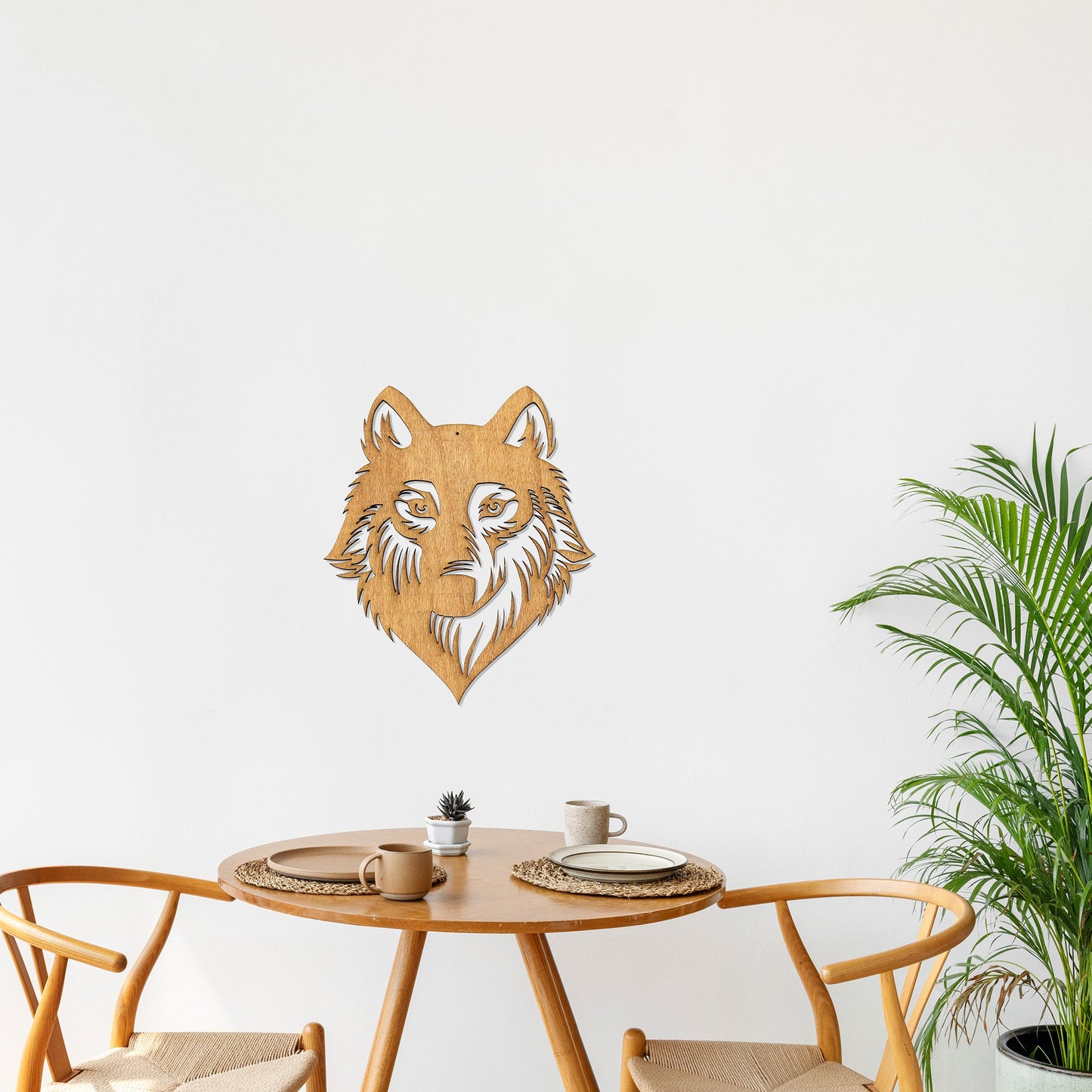 Wandbild Holz "Wolf" - Nanino Design Onlineshop -