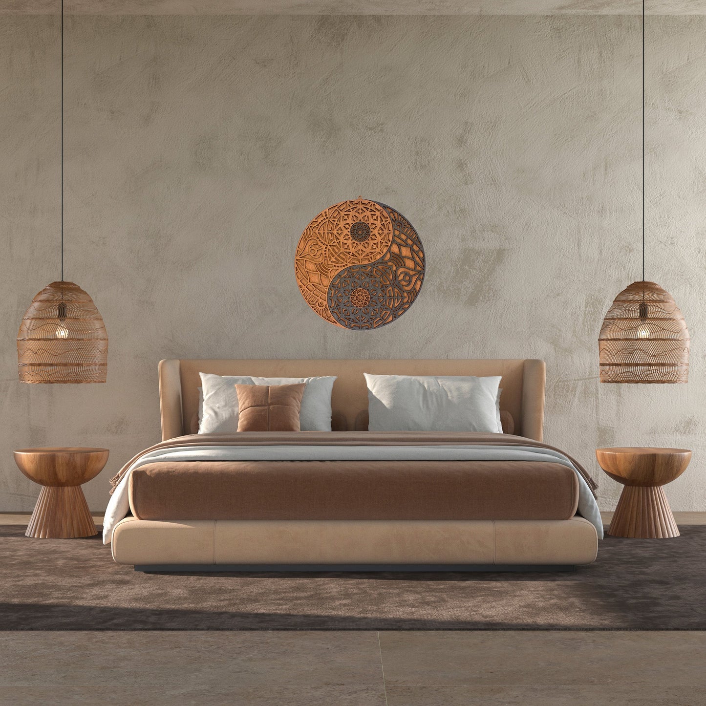 Wandbild Holz "Yin Yang" - Nanino Design Onlineshop -