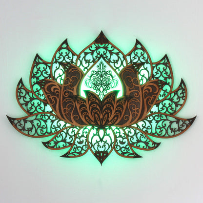 Wandbild XXL Lotusblume Orient "Natur" - Nanino Design Onlineshop -