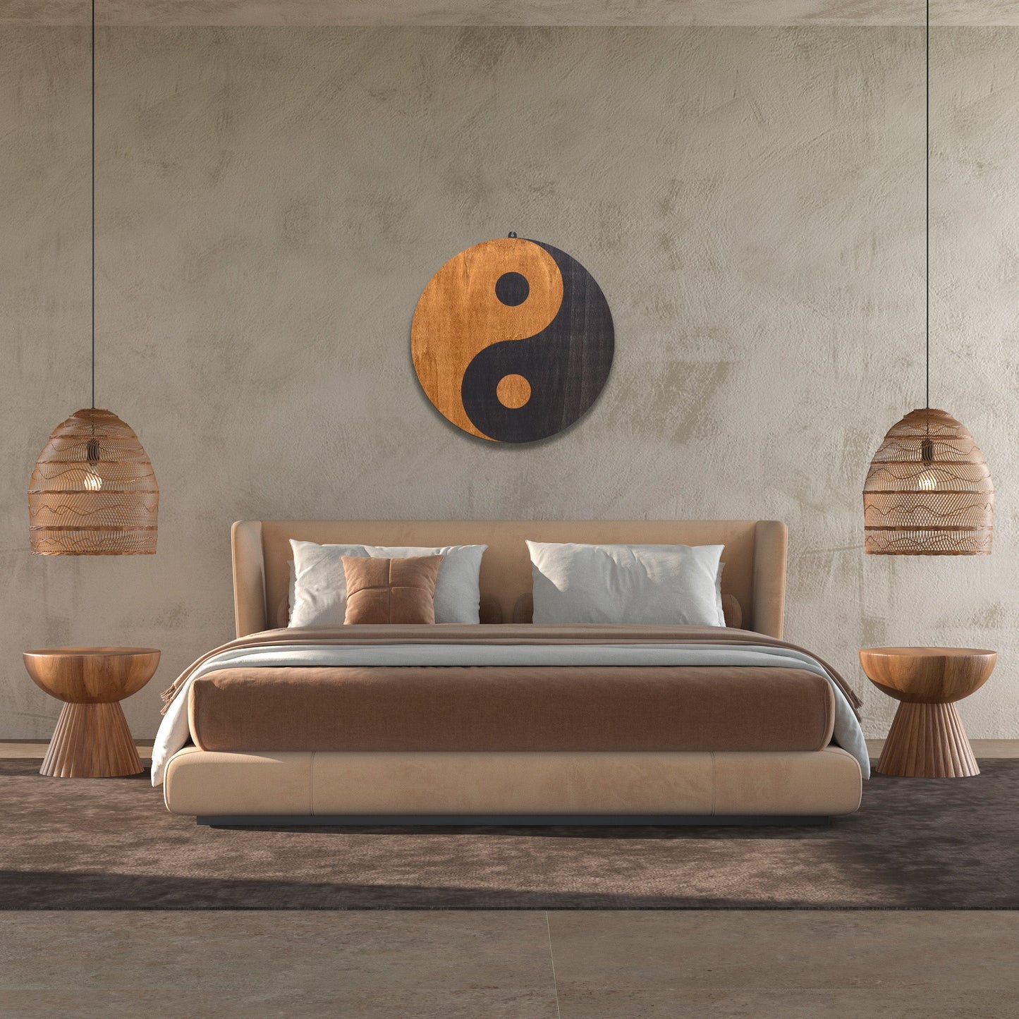 Wandbild "Yin Yang" aus Holz - Nanino Design Onlineshop -