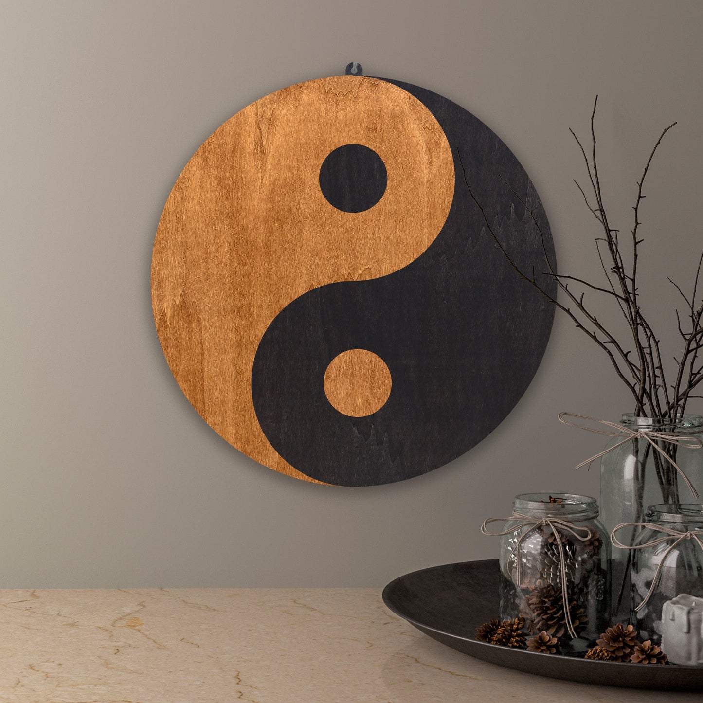Wandbild "Yin Yang" aus Holz - Nanino Design Onlineshop -