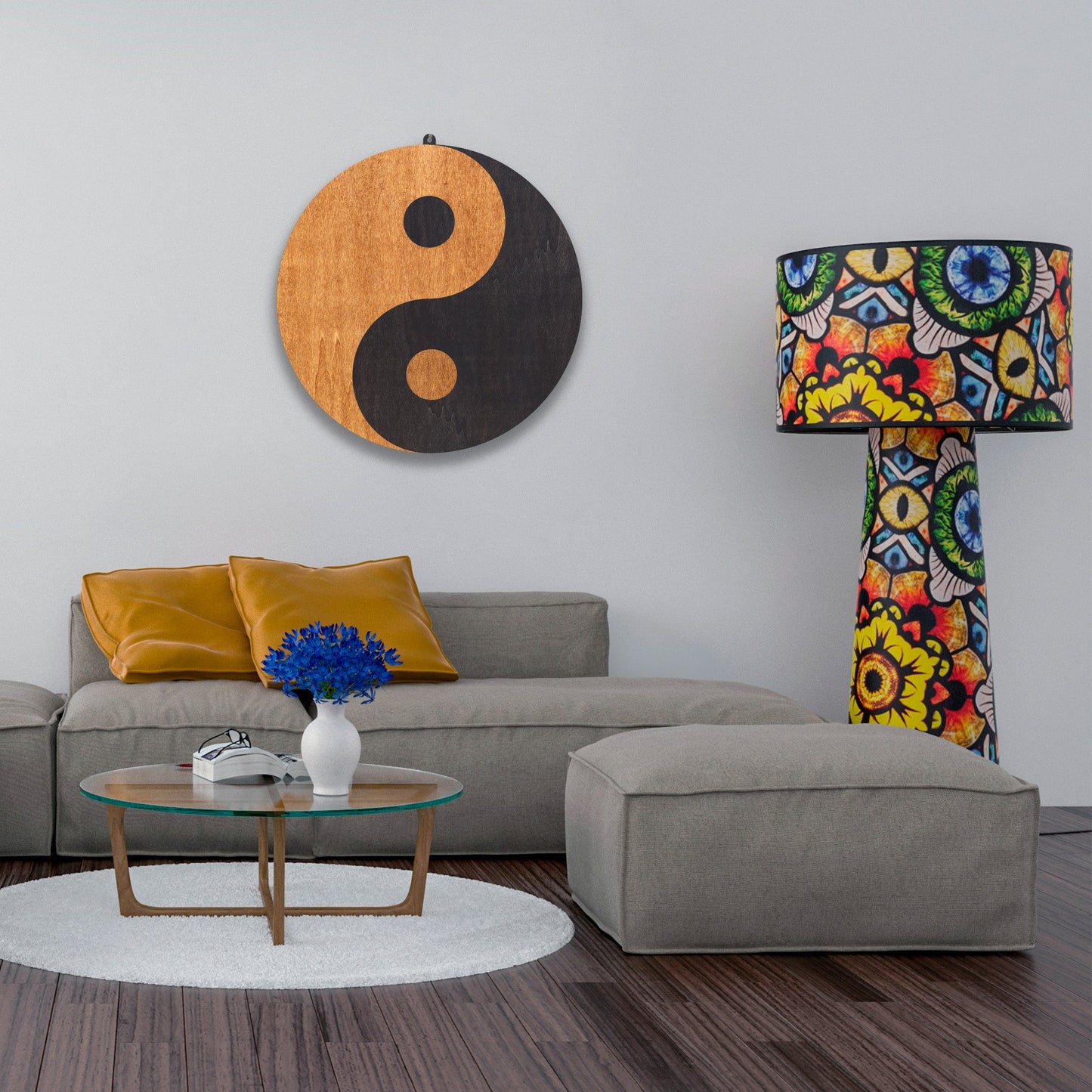 Wandbild "Yin Yang" aus Holz - Nanino Design Onlineshop -