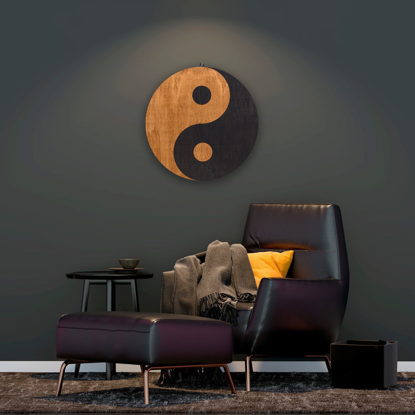 Wandbild "Yin Yang" aus Holz - Nanino Design Onlineshop -