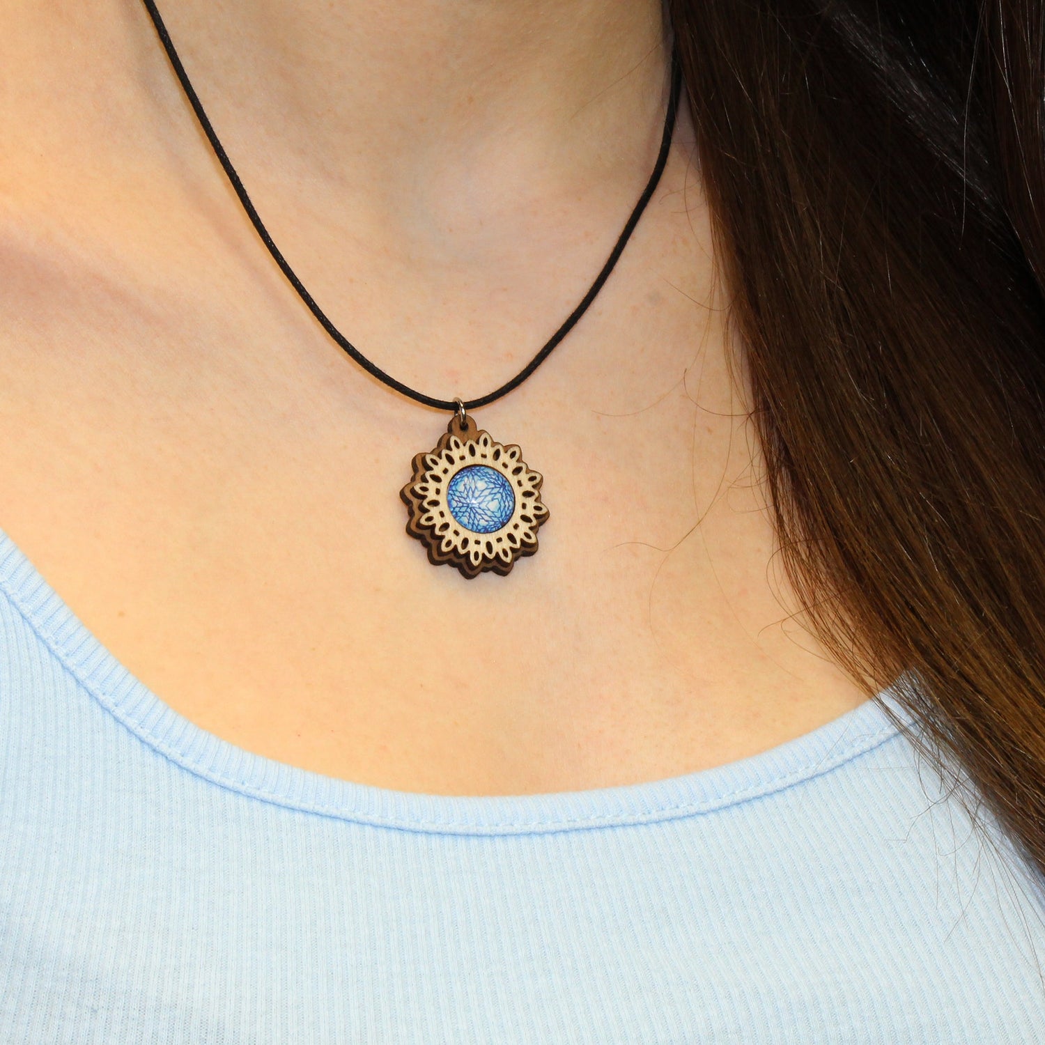 Mandala Schmuck Holz & Glas - Nanino Design Onlineshop