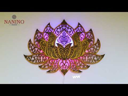 Wandbild XXL Lotusblume Orient "Kupfer"