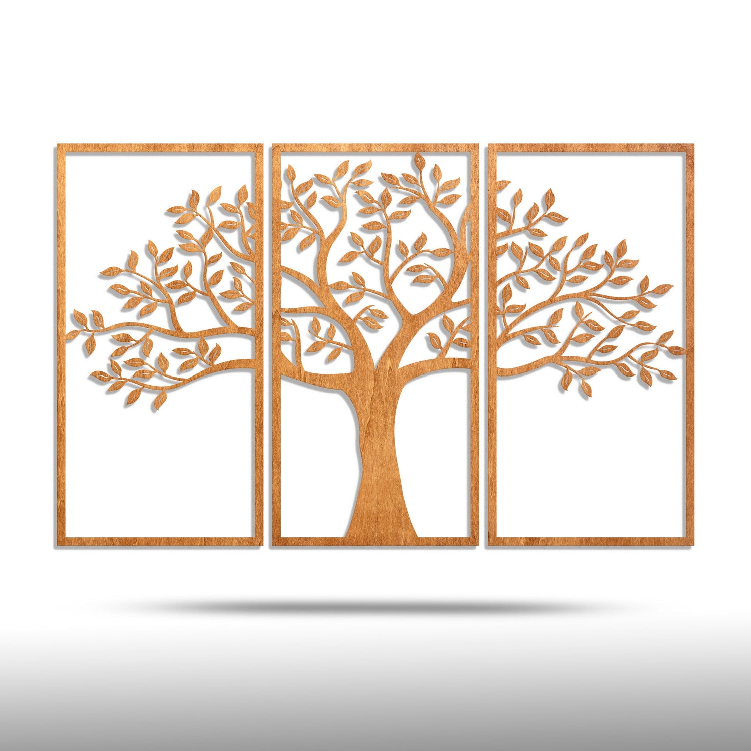 Wandbild Holz "Baum des Lebens" ohne Wurzeln, 3teilig - Nanino Design Onlineshop - 