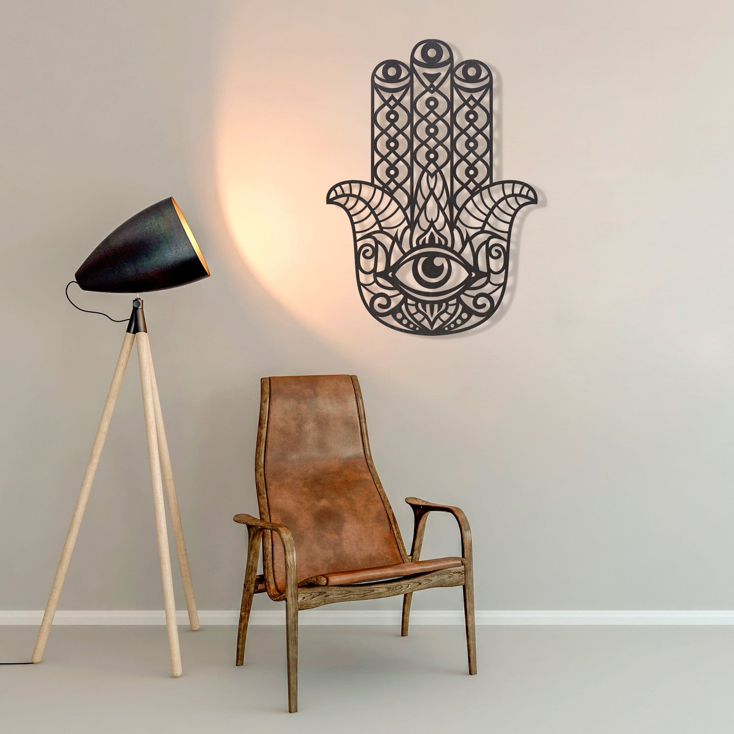 Wandbild Holz "Hamsa" - Nanino Design Onlineshop - 