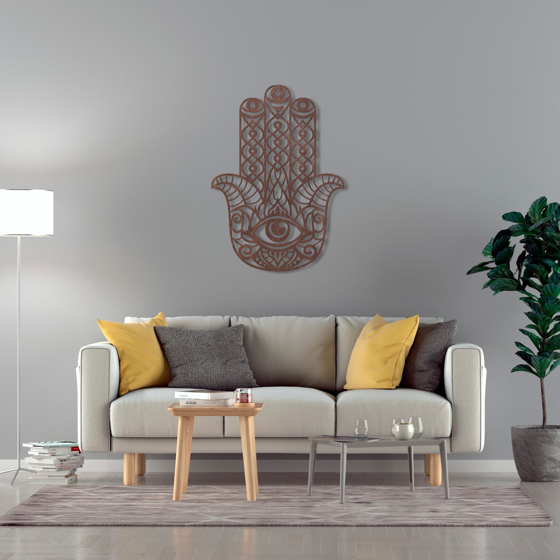 Wandbild Holz "Hamsa" - Nanino Design Onlineshop - 