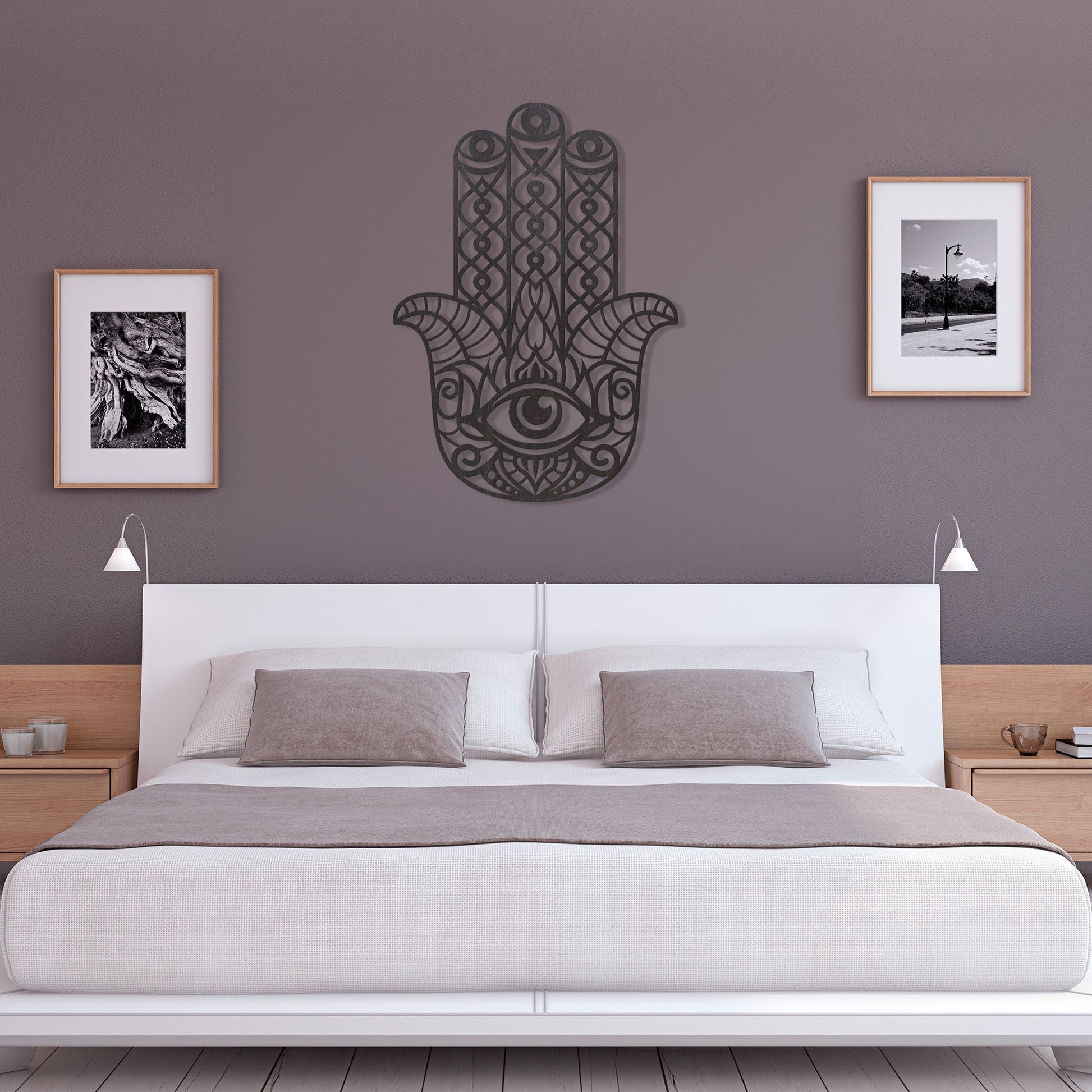 Wandbild Holz "Hamsa" - Nanino Design Onlineshop - 