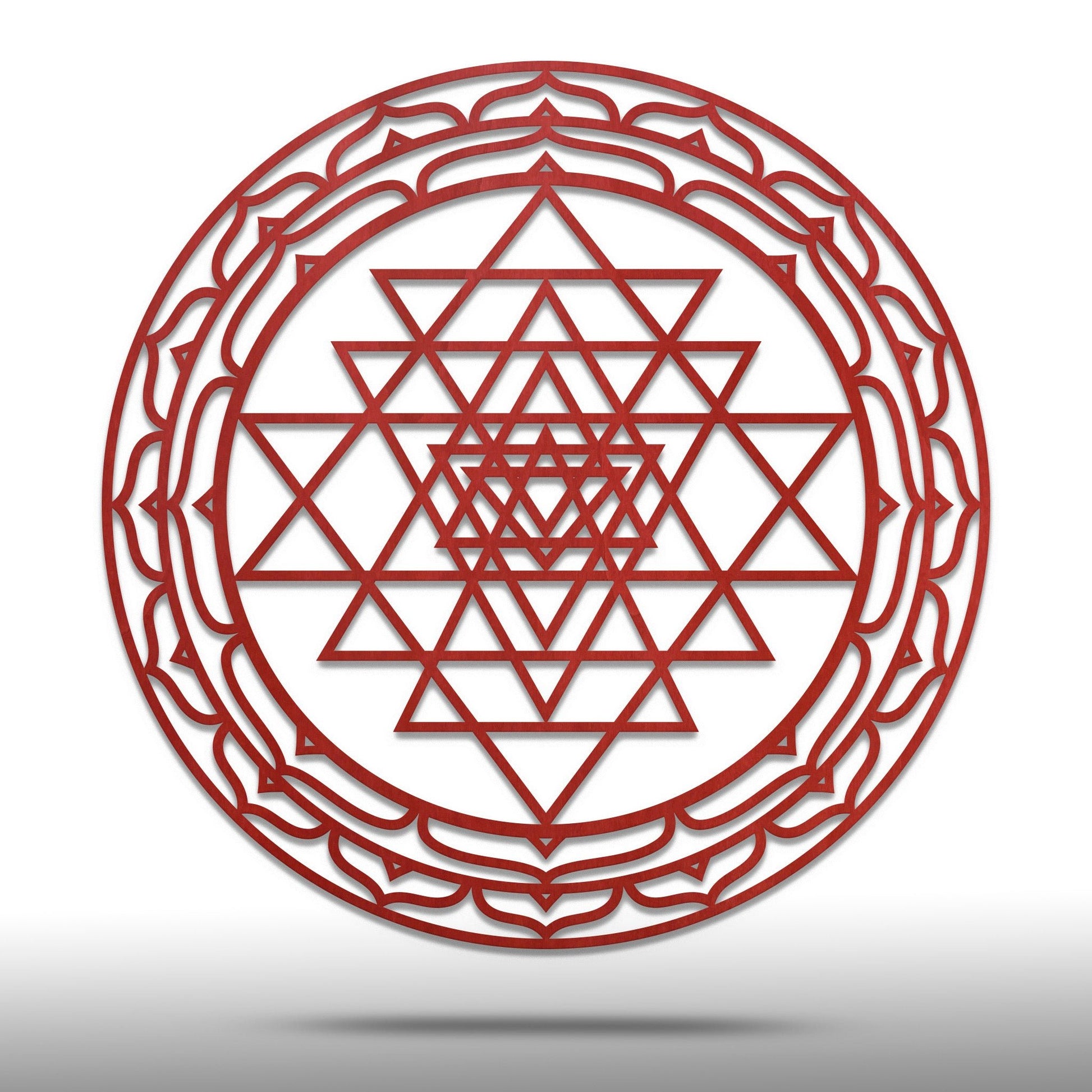 Wandbild Holz "Sri Yantra" in Farbe - Nanino Design - 