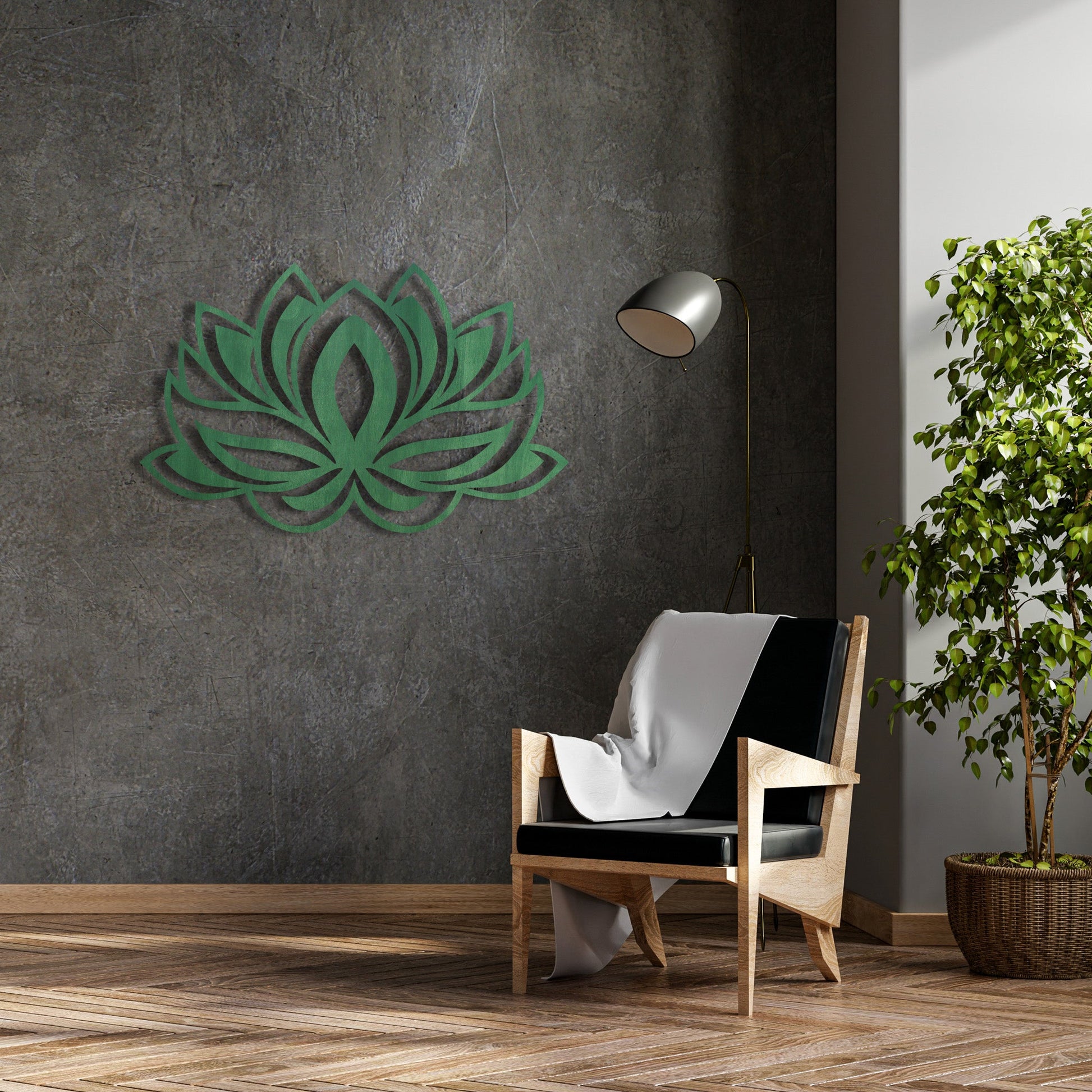Wandbild Lotusblume V1 in Farbe - Nanino Design - 