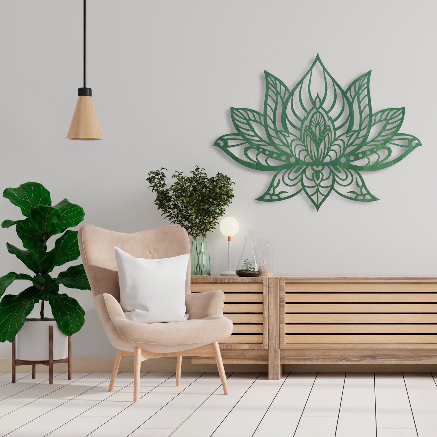 Wandbild Lotusblume V2 in Farbe - Nanino Design - 