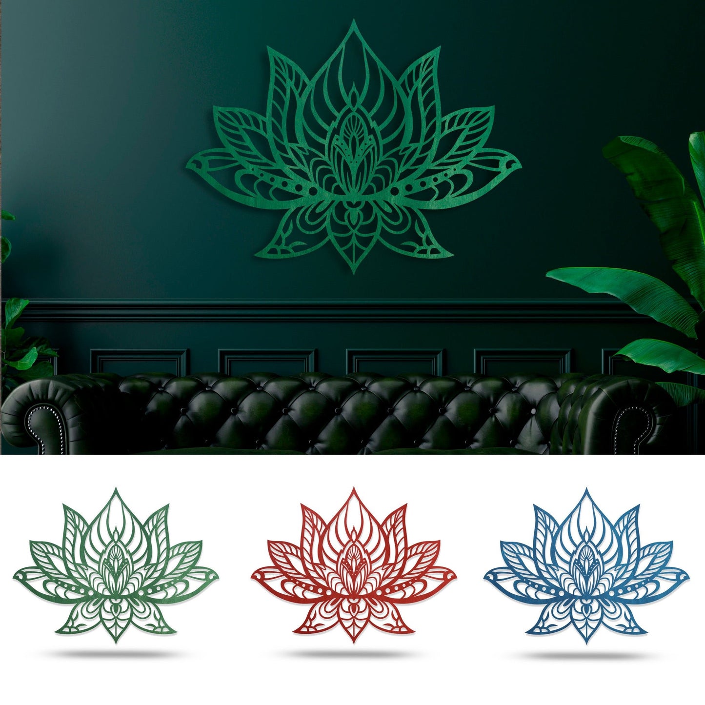 Wandbild Lotusblume V2 in Farbe - Nanino Design - 