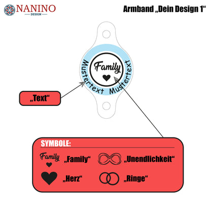 Armband "Dein Design 1" personalisiert - Nanino Design Onlineshop -