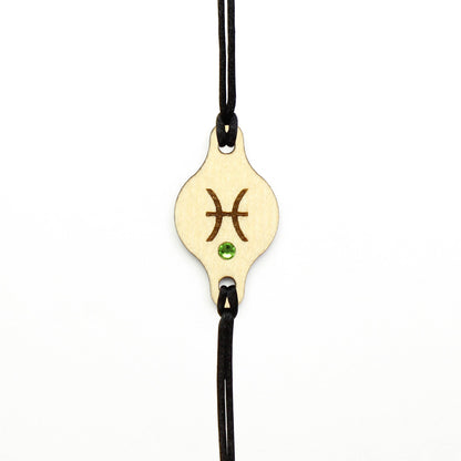 Armband Sternzeichen "Fische" mit Glitzerstein - Nanino Design Onlineshop -