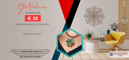 Geschenkgutschein 25€ (digital) - Nanino Design Onlineshop -