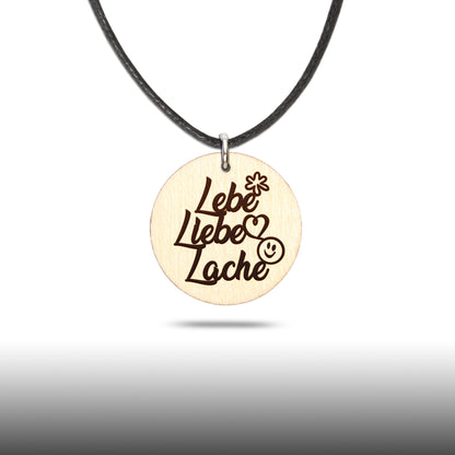 Halskette "Lebe Liebe Lache" - Nanino Design Onlineshop -