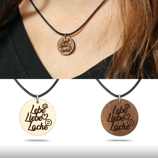Halskette "Lebe Liebe Lache" - Nanino Design Onlineshop -