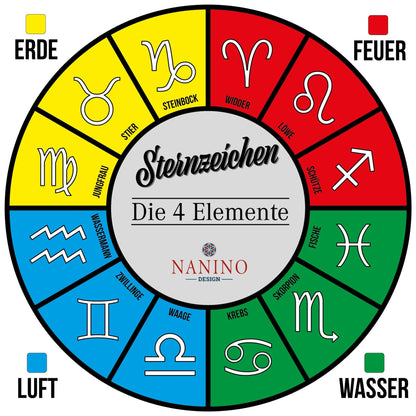 Halskette Sternzeichen "Stier" mit Glitzerstein - Nanino Design Onlineshop -