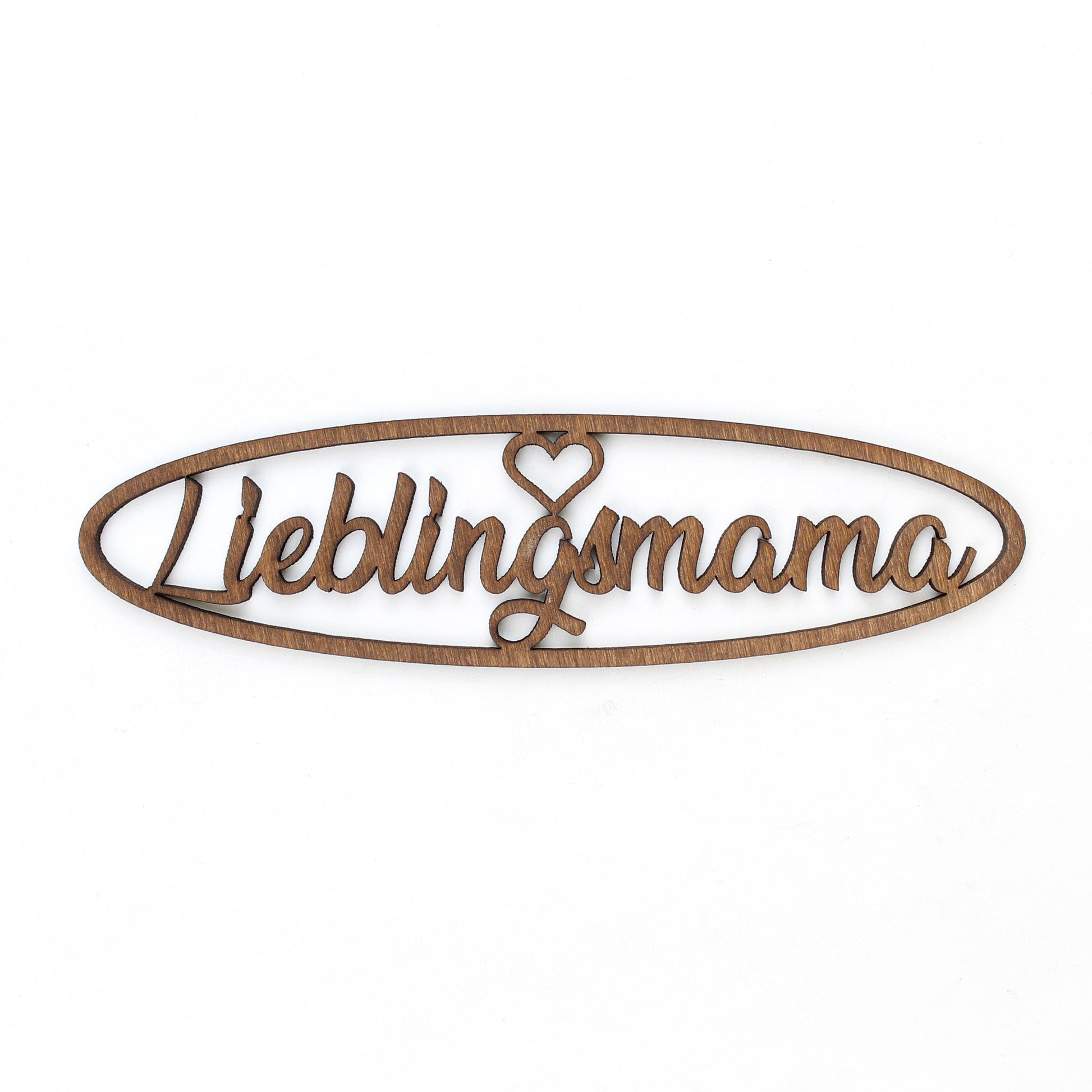 Spruch Holz oval "Lieblingsmama" - Nanino Design Onlineshop -