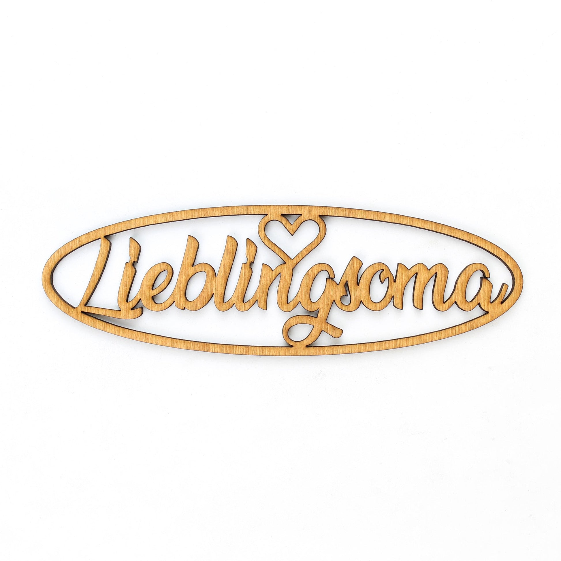 Spruch Holz oval "Lieblingsoma" - Nanino Design Onlineshop -