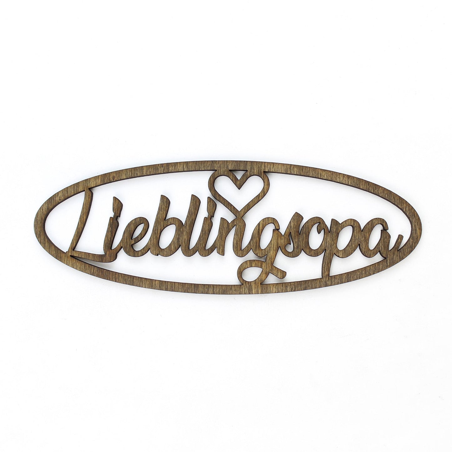 Spruch Holz oval "Lieblingsopa" - Nanino Design Onlineshop -