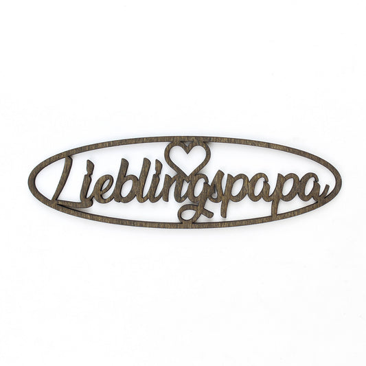 Spruch Holz oval "Lieblingspapa" - Nanino Design Onlineshop -